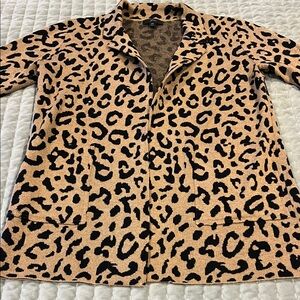 J Crew Leopard Print Knit Blazer